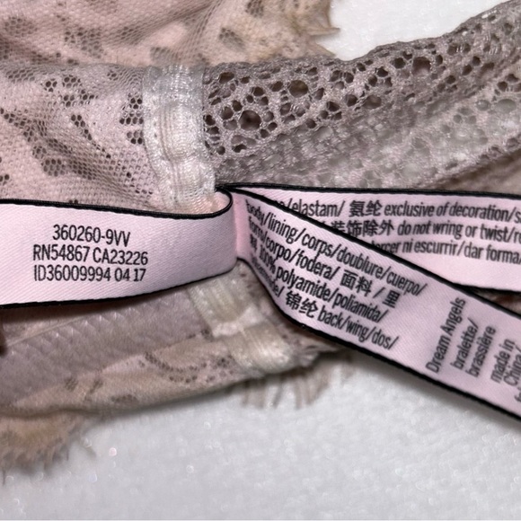 Victoria’s Secret Bralette Dream Angle Allover Lace Racerback Bra Lace up Mesh - Picture 8 of 11